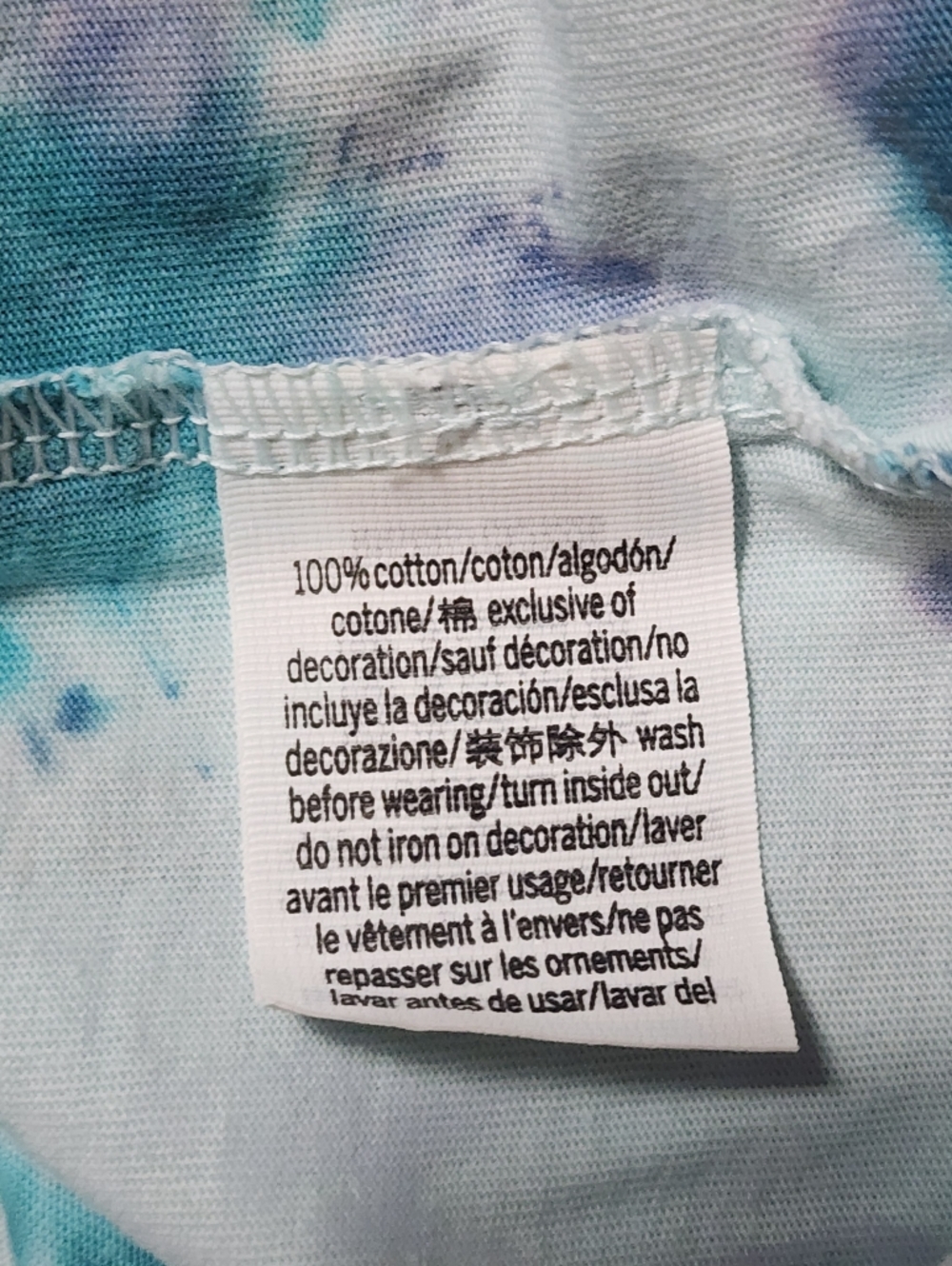 Vs Victorias Secret Teal Tie Dye Long Sleeve Shirt Top Tunic Casual Travel - Picture 4 of 6